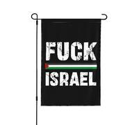 Bandiera "Fanculo Israele, libera la Palestina, salva Gaza", 28x40 pollici, bandiera bifacciale, cartello da giardino, senza asta.