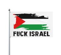 Bandiera "Fanculo Israele, libera la Palestina, salva Gaza", 3x5 piedi, decorazione per esterni e interni, striscione per processione con 2 occhielli