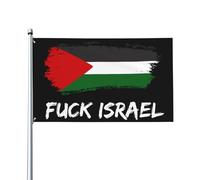 Bandiera "Fanculo Israele, libera la Palestina, salva Gaza", 3x5 piedi, decorazione per esterni e interni, striscione per processione con 2 occhielli