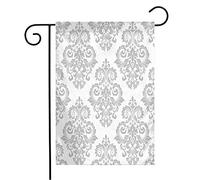 Bandiera Fashion Venetian Leaves Damask Style Antique Baroque Abstract Symbol Ornament Renaissance Rinforzata Bandiera Di Benvenuto, Per Feste Estive, Eventi, 30x45cm