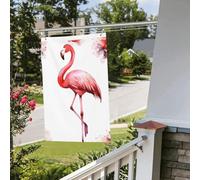 Bandiera fenicottero 0,6 x 90 cm per esterni e interni, primavera, estate, autunno, inverno, bandiere da giardino con occhiello verticale su entrambi i lati, bandiere per feste per decorazioni da