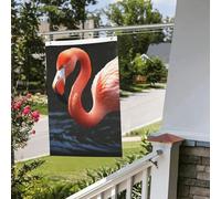 Bandiera fenicottero 0,6 x 90 cm per esterni e interni, primavera, estate, autunno, inverno, bandiere da giardino con occhiello verticale su entrambi i lati, bandiere per feste per decorazioni da