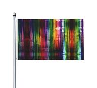 Bandiera festiva double-face con stampa di città arcobaleno da 0,9 x 1,5 m, con occhielli, adatta per decorazioni per la casa e l'esterno