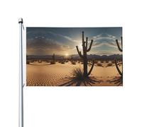 Bandiera festiva stampata con luce nel deserto, 0,9 x 1,5 m, con occhielli, adatta per feste e campeggio