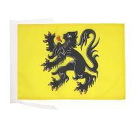 BANDIERA FIANDRE 45x30cm - BANDIERINA REGIONE FIAMMINGA IN BELGIO 30 x 45 cm cordicelle - AZ FLAG