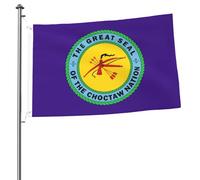 Bandiera Flag Of The Choctaw Nation Bandiera Della Brezza Decorazione 2 Occhielli Metallici Striscione All'Aperto, Per Balcone, Giardino, Eventi, 90x150cm