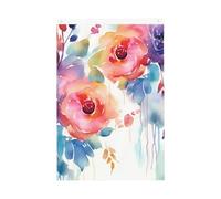 Bandiera floreale ad acquerello, 9 x 1,5 m, bandiere da giardino vivaci su entrambi i lati, striscione di benvenuto stagionale con occhielli in ottone, decorazione sfondo fotografico per cortile