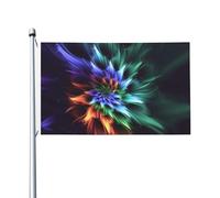 Bandiera floreale astratta da 3 x 1,5 m, bandiera da giardino su entrambi i lati, resistente allo sbiadimento, bandiera per esterni, divertente bandiera per vacanze con occhielli in metallo per prato