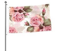 Bandiera floreale con rose, 7,6 x 0,9 m, stampa su entrambi i lati, bandiere da giardino, bandiera da cortile per esterni, bandiere per vacanze, banner regalo con occhielli sfondo fotografico per