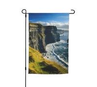 Bandiera floreale da giardino con stampa di Clare The Cliffs della contea di Irlanda all'aperto, 30,5 x 45,7 cm, per tutte le stagioni, decorazione per esterni, spessa per prati
