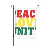 Bandiera floreale da giardino con stampa "Peace And Love University", 30,5 x 45,7 cm, per tutte le stagioni, decorazione per esterni, spessa, per prati