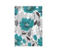 Bandiera floreale da giardino di benvenuto grigio e bianco foglia di tè, 0,6 x 0,9 m, non sbiadisce, doppia faccia, bandierine per esterni, decorazione per cortile, portico, prato