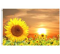 Bandiera Flower Big Sunflower Field Sunlight In Autumn Summer Spring Stagione Bandiera Decorazione Striscione All'Aperto, Per Feste Strada, Feste Estive, Celebrazioni, 90x150cm