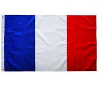 Bandiera francese, 60 x 90 cm, bandiera francese con passacavo in ottone oxford 210D con strisce cucite, qualità eccellente, adatta per esterni e interni Drapeau francais France flag