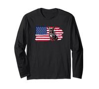 Bandiera francese Bulldog Frenchie - Divertente 4 luglio America Maglia a Manica