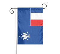 Bandiera francese delle terre antartiche meridionali da giardino 30 x 45 cm verticale su entrambi i lati