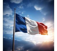 Bandiera Francia grande per esterno 225 x 150 cm, bandiera francese balcone rinforzato e con 2 occhielli metallici (Francia)