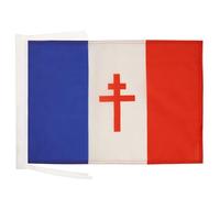 BANDIERA FRANCIA LIBERA 1940-1944 45x30cm - BANDIERINA MOVIMENTO FRANCE LIBRE - DE GAULLE 30 x 45 cm cordicelle - AZ FLAG