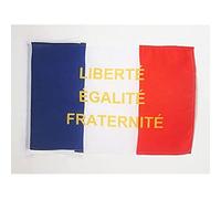 BANDIERA FRANCIA LIBERTÉ EGALITÉ FRATERNITÉ 45x30cm - BANDIERINA LIBERTÀ FRANCESE 30 x 45 cm cordicelle - AZ FLAG