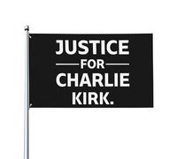 Bandiera FREEDOM Justice for Charlie Kirk per la stanza dei ragazzi, bandiera personalizzata bifacciale, striscione pe