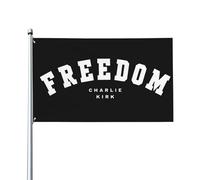 Bandiera Freedom Justice For Men Charlie Kirk per camera da letto per adolescenti, doppia faccia, bandiere popolari, s