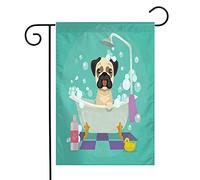 Bandiera Friend Shower Dog Grooming Care Flat Spa Comb Graphic Animals Wildlife Bathroom Soap Miscellaneous Bandiera Della Brezza Striscione All'Aperto, Per Balcone, Eventi, 30x45cm
