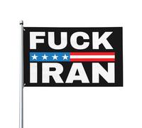 Bandiera Fu-Ck Iran 3x5 God Bless American Decorazione da parete Decorazioni per feste interne ed esterne Stendardo da giardino Casa
