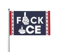 Bandiera Fuck Ice 2x3, arazzo, a forma di striscione, a sostegno degli immigrati, per rendere grande l'America, per decorare il cortile, senza asta portabandiera.