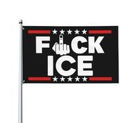 Bandiera Fuck Ice 2x3, arazzo, a forma di striscione, a sostegno degli immigrati, per rendere grande l'America, per decorare il cortile, senza asta portabandiera.