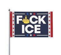Bandiera Fuck Ice 2x3, arazzo, a forma di striscione, a sostegno degli immigrati, per rendere grande l'America, per decorare il cortile, senza asta portabandiera.