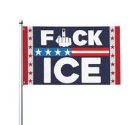 Bandiera Fuck Ice 2x3, arazzo, a forma di striscione, a sostegno degli immigrati, per rendere grande l'America, per decorare il cortile, senza asta portabandiera.
