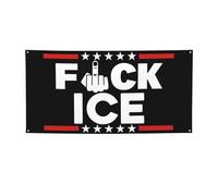 Bandiera "Fuck Ice" 2x4 piedi "Supporta gli immigrati, rendi l'America grande" con 4 occhielli in metallo