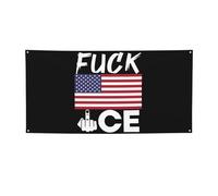 Bandiera "Fuck Ice" 2x4 piedi "Supporta gli immigrati, rendi l'America grande" con 4 occhielli in metallo