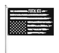 Bandiera Fuck ICE 4x6 piedi Proteggi gli immigrati Bandiere da giardino per esterni Bifacciali 3 strati Cartelli da giardino Decorazione