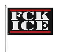 Bandiera Fuck ICE da 3x5 piedi, resistente alle bandiere politiche da giardino, per esterni, bifacciali, a 3 strati, decorazione per giardini