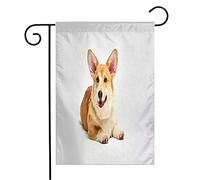 Bandiera Funny Corgi Obedience Pembroke One Front Colors White Smiling Animals Wildlife Objects Prova Di Sbiadimento Bandiera Della Brezza, Per Giardino, Celebrazioni, 30x45cm