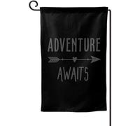 Bandiera Garden Adventure Awaits Arrow Con 2 Occhielli Bandiera Decorativa Resistente Alle Intemperie Bandiere Giardino Per La Casa Parete Prato 12X18 Inch
