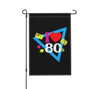 Bandiera Garden I Love 80S Appendere Bandiera Pace Resistente Alle Intemperie Striscione Da Giardino Per Attività Vacanza Decorazioni 12X18 Inch