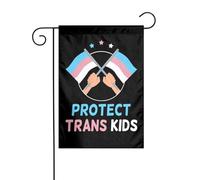 Bandiera Garden Protect Trans Kids Doppia Faccia Bandiera Verticale Robuste Decorazioni Da Giardino Per La Casa Festa All'Aperto 12X18 Inch