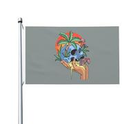 Bandiera Garden Skeletons On The Beach In Summer Appendere Bandiera Verticale Garden Con 2 Occhielli Segnali Da Giardino Per Camere Festa All'Aperto 3X5 Ft