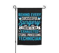 Bandiera Garden Sterile Processing Technician Doppia Faccia Bandiera Decorativa Con 2 Occhielli Bandiere Giardino Per All'Aperto Estate Patio 12X18 Inch