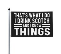 Bandiera Garden What I Do I Drink And I Know Things Con 2 Occhielli Bandiera Robuste Segnali Da Giardino Per Festa Patio Interni 3X5 Ft