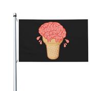 Bandiera Gelato All'Involtino Primavera Con Cervello Coutures Doubles Bandiere Pirata Decor Garden Flag Per Raduni Parata Giardino 3X5Ft