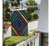 Bandiera geometrica astratta a righe 6 x 0,9 m per esterni interni primavera estate autunno inverno giardino bandiere con occhiello verticale su entrambi i lati bandiere per vacanze banner per