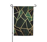 Bandiera geometrica da giardino nera e oro 30,5 x 45,7 cm Primavera Estate Autunno Inverno Bandiere Stagionali Bifacciale Bandiere Festività Banner Outdoor Indoor Yard Bandiera per Decorazioni per la