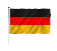 Bandiera Germania 60x90cm,Gran Bandiera Tedesca 90 X 60 cm,Striscione Germania,Poliestere leggero,Bandiere con Occhielli in Ottone,Bandiera Resistente alle intemperie per Asta della Bandiera