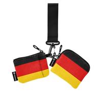 Bandiera Germania Doppio Portafogli Da Polso per Le Donne Piccolo Portatile Porta Biglietti Da Visita Cassa Soldi Organizer con Cerniera Tasca Monete per Donna 2 Pz tarjetero para Credit