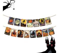 Bandiera, ghirlanda di striscioni di Halloween - Decorazioni fantasmi di Halloween | Robusto striscione per feste di Halloween - Festone per la parete del camino all'aperto