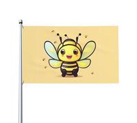 Bandiera gialla con api. Bandiera da giardino per esterni, 0,9 x 1,5 m, striscione in poliestere con stampa vivida, facile da appendere per feste in patio e campeggio.