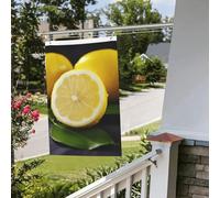 Bandiera gialla con limone, 6 x 0,9 m, per interni ed esterni, primavera, estate, autunno, inverno, bandiere da giardino con occhiello, verticali su entrambi i lati, per decorazioni da cortile